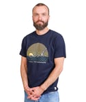 ELSK Sunsign Brushed T-shirt Men Marin M - Fri frakt