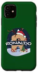 Coque pour iPhone 11 Awesome Ronaldo Name w Santa Hat in Xmas Theme Christmas