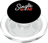 Funny Anti-Valentines Day Date Humor Single AF PopSockets PopGrip for MagSafe