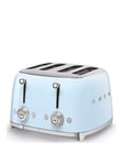 Smeg Tsf03 Retro Style 4 Slice Toaster, 2000W - Pastel Blue