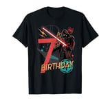 Star Wars Darth Vader 7th Birthday Abstract Background T-Shirt