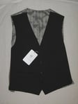 BNWT A39 SAVILE ROW  Mens 100% Wool Waistcoat  Black  Size 38  RRP £79