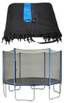 Upper Bounce Trampoline Replacement Enclosure Safety Net, Fits for 10 ft Round Frames, Using 8 Straight Poles, Installs Outside of Frame - NET ONLY