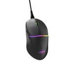 uRage Souris Gamer Filaire Reaper 430 (9 Boutons programmables, Souris Gaming Capteur Optique 12000 DPI, RGB, Clics Gaming TTC-Golden, Câble USB-C Uflex) Noire