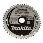 MAKITA ACCESSOIRES Lames carbure B-33825 Ø136mmx20x48D ''Specialized'' Bois stratifié pour scies circulaires