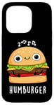 Coque pour iPhone 15 Pro Jeu de mots drôle pour hamburger Hum-burger