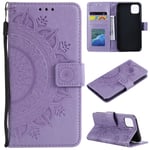 iPhone 11 - Plånboksfodral Mandala - Lila Purple Lila