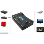 EMEBAY - Convertisseur Péritel vers HDMI Adaptateur Scart vers HDMI 1080P HD Support PAL / NTSC / SECAM pour PS4 / PS3 / TV / DVD