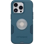 OtterBox Bundle Commuter Series Case for SERIES Case for iPhone 14 PRO - (DON'T BE BLUE) + PopSockets PopGrip - (CLEAR)