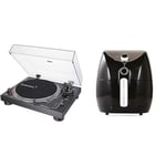 Audio-Technica LP120XUSBBK Manual Direct-Drive Turntable (Analogue & USB) Black & Tower T17021 Family Size Air Fryer with Rapid Air Circulation, 60-Minute Timer, 4.3L, 1500W, Black