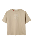 HUGO BOSS HUGO Kids' Cotton T-Shirt, Stone