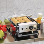 220V Commercial Hamburger Baking Machine Hamburg Double Layer Batch Bun Toaster