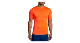 Maillot manches courtes brooks high point short sleeve orange homme