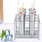 6 Pack Ice Cream Mould Ice Cream Maker Molds Metal Cake Pop Molds With Wood