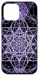 iPhone 12 mini Purple Fractal Metatron’s Cube Sacred Geometry Spiritual Case