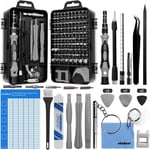 Kit Jeu Tournevis De Précision 127 En 1 Kit Outils Bricolage Electronique De Réparation Pour Smartphone,Pc Ordinateur Portable,Iphone,Macbook, Lunettes,Laptop,Montre Jouets Bijoux (Gris)