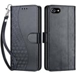 Betunistoy Coque pour Phone SE 2022 5G/SE 2020/7/8, Housse en Cuir PU Flip Pochette Portefeuille Étui avec Emplacement Carte Phone 7/8 Coque Magnétique Antichoc (Noir)