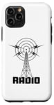 Coque pour iPhone 11 Pro Tour radio rétro - Radio jambon et écouteur ondes courtes