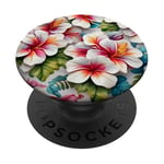 Hawaiian Hibiscus Flowers Floral Pattern PopSockets Adhesive PopGrip