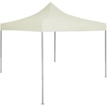 Tente de réception pliable Style Moderne - Tonnelle Barnum - Pavillon de Jardin - professionnelle 2x2 m Acier Crème Chic-744714