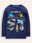 Mini Boden Kids' Glow-In-The-Dark Top, Navy