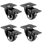 Roulette Pivotantes Roulettes Transports Roulettes Pour Meubles Avec Frein Pivotantes Roues Industrielles Avec Freinjusqu' 280Kg Lot De 4 Noir