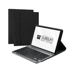 SUBBLIM Samsung GT A8 10.5 «Tablette x200 / 205, avec Clavier Bluetooth 5.2, Clavier Espagnol, Fermeture magnétique, Port de fret, Trois Angles de Vision, Noir