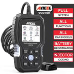 ANCEL VOD700 Outil Diagnostic Voiture pour Systèmes Complets pour les Véhicules Volvo, Valise Diagnostic Auto OBD2 avec 12+ Fonction de Reset, Fonction OBD2 Complètes, Lecteur de Code avec Diagnostics