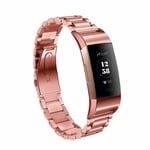 Fitbit Charge 3 / Charge 4 - Butterfly armband i Rostfritt stål - Rosa guld