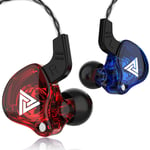 OLAF AK6 3.5MM Écouteurs Filaire Casque Avec Micro Cuivre Pilote HiFi Dans L'oreille Sport Casque Gamer Écouteurs Antibruit Run-Bleu et Rouge