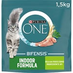 Purina ONE Bifensis Aliments pour Chat d'intérieur avec Dinde, 6 Sacs de 1,5 kg