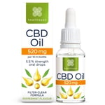 Healthspan CBD Oil Drops 520mg, 5.5% Strength, 10ml, Peppermint Flavour, Vegan