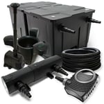 Kit de filtration biologique 72w bassin 60000 l+ tuyau, skimmer et pompe fontaine