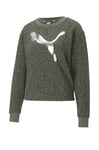 PUMA Metallic Nights Crew WMNS Sweat-Shirt pour Femme XS Vert