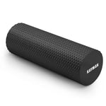 KAYMAN Sports Foam Roller Sports Recovery, Deep Tissue Muscle Tension Relief & Circulation Increase Portable & Lightweight Self Massager for Back, Legs, Gym, Pilates & Yoga EVA 44.5 x 15cm (Black)