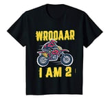 Youth WROOAAR I AM 2: Dirt Bike Birthday Gift for 2 Year old Boy T-Shirt