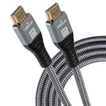 Maplin HDMI Cable 1.5M, Braided 4K 60fps V2.0 Ultra HD High-Speed, ARC, HDR, 3D, Ethernet, Compatible with TVs, Monitors, PS4/5, Xbox, Projectors, Soundbars, Sky Box, PCs, Laptops, Apple TV