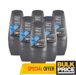 Dove Men Advanced Control Stress Protection Roll-on Deodorant 50ml 3, 6 Pack