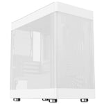 Itek Case PROMESH 35W - Mini Tour de Bureau de Jeu mATX, Type-C, 2xUSB3, 3 côtés Mesh, White Edition