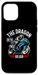 Coque pour iPhone 15 Pro The Dragon 129 TN and NC USA Sport Bike Moto Design