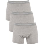 Calvin Klein Mens 3 Pack Cotton Stretch Trunks Heather Grey - Size X-Large