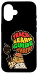 iPhone 16 Afro Teacher African American Inspirational Word Cloud Case