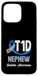 Coque pour iPhone 15 Pro Max Sensibilisation au diabète de type 1 T1D Neveu