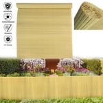 HENGMEI Brise-vue en PVC pour clôture de jardin, balcon et terrasse Clôture de protection en PVC 500x120cm Bambou