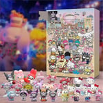 2023 Julkalender 24 st Sanrio figurer dockor leksaker Jul 24 dagar nedräkningskalender Blind Box Present Bsy047