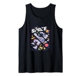 Retro The Space Astronaut Planets Stars - Funny Astronaut Tank Top