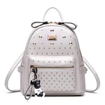 AINUOEY Femme Sac a Dos Sacs à Main Portés Bandouliere Feminin Ados Original PU Cuir 76601 1pc Ensemble Blanc