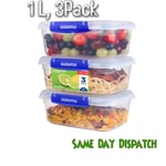 Plastic Food Storage Containers Leakproof Clip lids Lock Airtight Seal 240ml x9