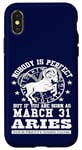 Coque pour iPhone X/XS Zodiac Bélier 31 mars Horoscope drôle Fête d'anniversaire