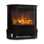 Electric Fireplace Space Heater Indoor Thermostat Effect Flame 2000/ 1000W Black